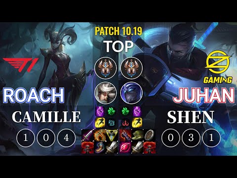 T1 Roach Camille vs OZ Juhan Shen Top - KR Patch 10.19