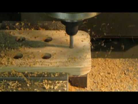 Solid oak Mancala game board fabrication 