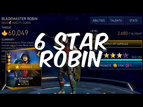 6 STAR ROBIN RANK UP + GEAR UPGRADES! LEVEL 60! - Injustice 2 Mobile