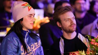 Billie and finneas accepting the Film Song of the Year Award for 'What Was I Made For?' Variety 2023