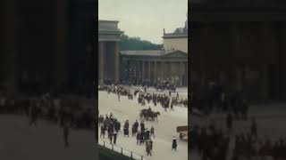 Brandenburg Gate in Berlin, Germany in 1919 - Restored Footage