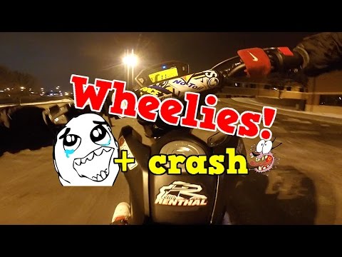 Wheelie Practice | Crashing My Grom Again