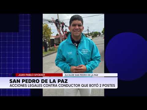 San Pedro de la Paz: municipio anuncia acciones legales contra camionero que derribó dos postes