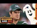 Sam Darnold said he was "SEEING GHOSTS" during Patriots throttling | Boomer & Gio