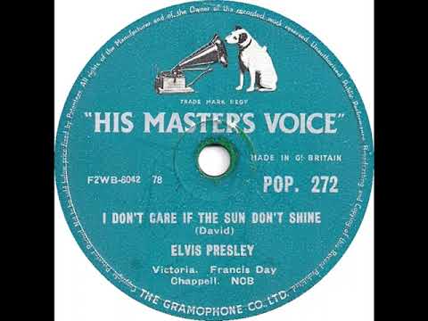 UK New Entry 1956 (174) Elvis Presley - I Don't Care If The Sun Don't Shine