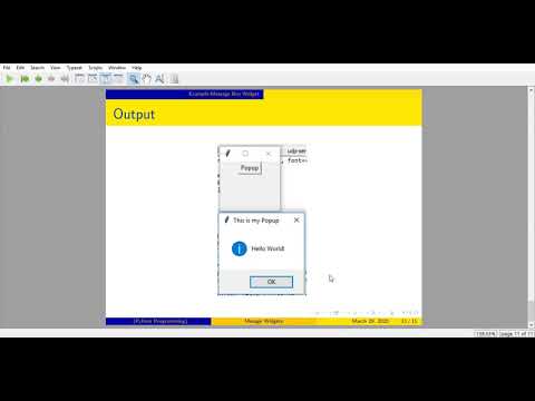 Python Gui Programming Tkinter Message And Message Box Widget