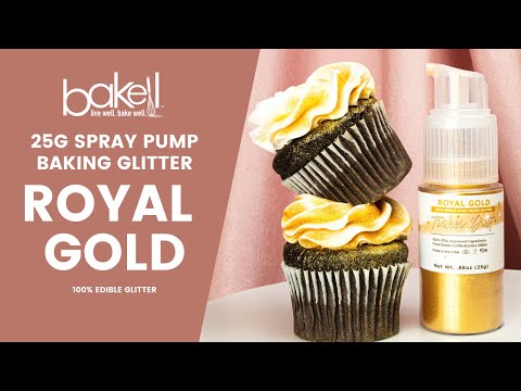 Edible Glitter Spray - How to use Royal Gold Decorating Glitter Spray Pumps | Bakell®