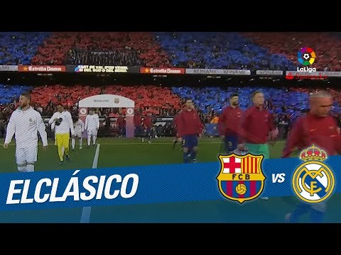 Entrada al campo del FC Barcelona vs Real Madrid
