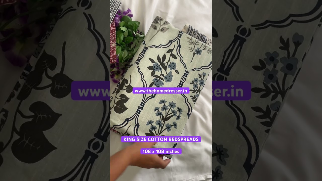 BUY PREMIUM COTTON BEDSPREADS FROM www.thehomedresser.in