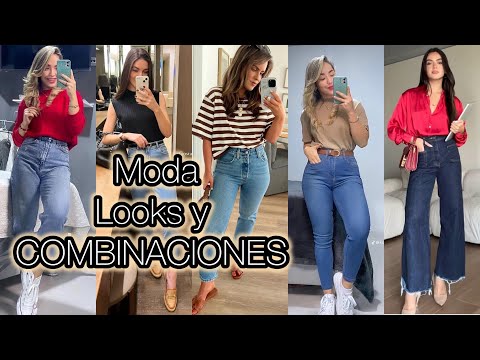 Moda 2024 MUJER LOOK DE HOY! Combinaciones Con PANTALON de mezclilla IDEAS FÁCILES EN TENDENCIA