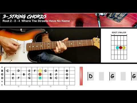 Where The Streets Have No Name - U2 | GUITAR LESSON | Triad Chords