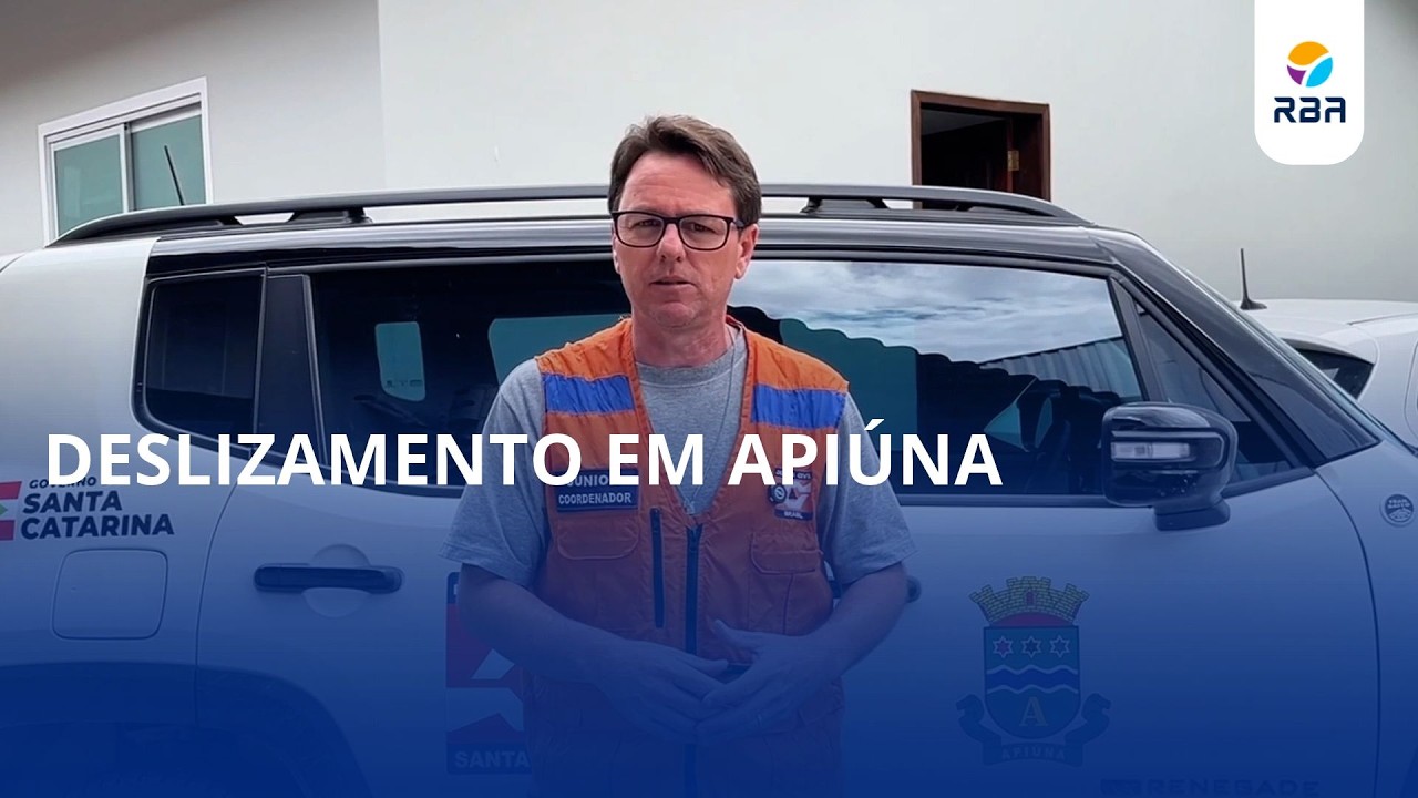 Deslizamento em Apiúna. Algumas famílias diretamente afetadas na localidade de Subida começam a deixar as casas, como forma de segurança