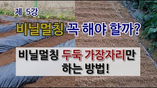 제 5강  비닐 멀칭 꼭 해야 할까? 비닐 멀칭 두둑 가장자리만 하는 방법