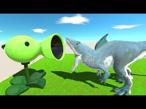 Peashooter vs King Shark - Animal Revolt Battle Simulator