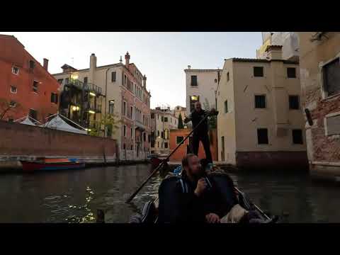 Venice Gondola tour ASMR :) Venice gondola ride 4K at sunset!