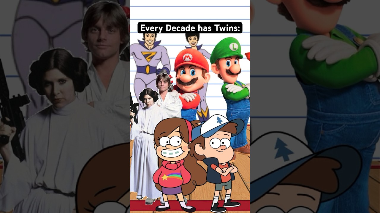 Every Decade has Twins! #gravityfalls #supermario