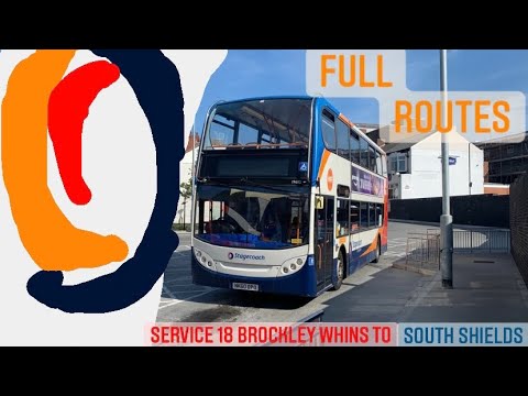 FULL ROUTES: Stagecoach North East Enviro 400 19682 Route 18 Brockley Whins to South Shields