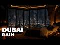 ️ Cozy Dubai Rain At Night Rain Sounds For Sleep Study Relaxation