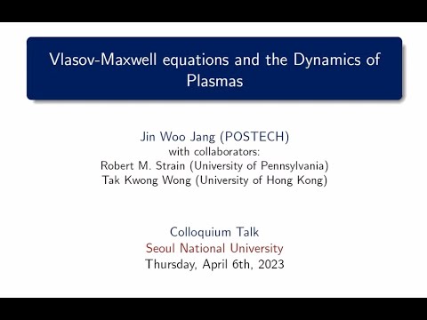 Vlasov-Maxwell equations and the Dynamics of Plasmas