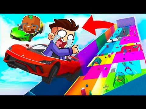 LA MEGA RAMPA DE LA SUERTE en GTA 5! 😱🤣 CARRERA DE OBSTÁCULOS IMPOSIBLE EN GTA V