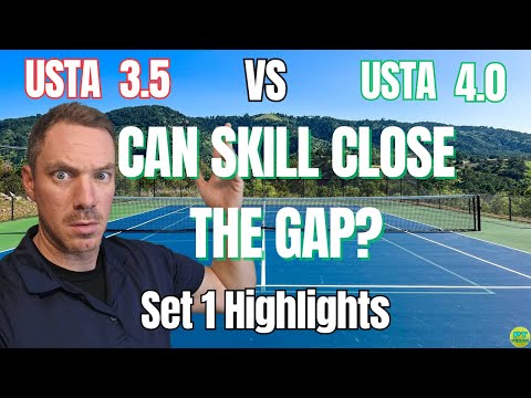 USTA 4.0 vs 3.5 Tennis Practice Match: Can Skill Close the Gap? | Set 1 | Highlights
