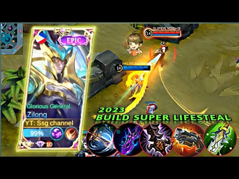 2023 NEW BUILD ZILONG | SUPPRESSES DAMAGE SUPER LIFESTEAL | "ssgchannel"-mlbb