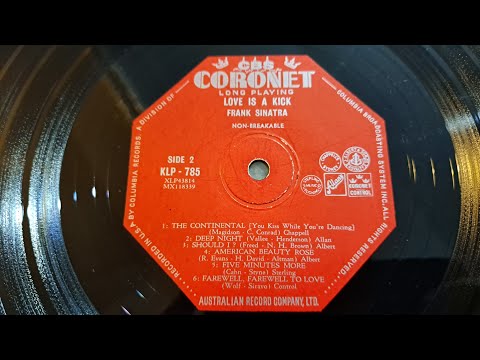 Deep Night. Frank Sinatra. Love Is A Kick CBS Coronet LP Vinyl Record from 1958.