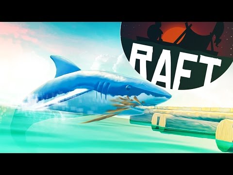 SHARK TRIES TO EAT RAFT - Raft Gameplay Survival (Itchio Indie Survival Game)