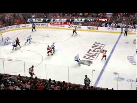 Bernier Kills Penalty - Maple Leafs vs. Flyers - Oct/2/2013