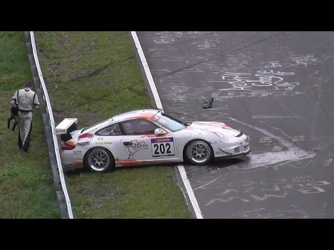 Nordschleife Crash Porsche 997 Cup VLN 9 Nürburgring Unfall 08.10.2016