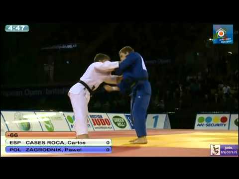 Judo 2013 European Open Men Glasgow: Cases Roca (ESP) - Zagrodnik (POL) [-66kg] bronze