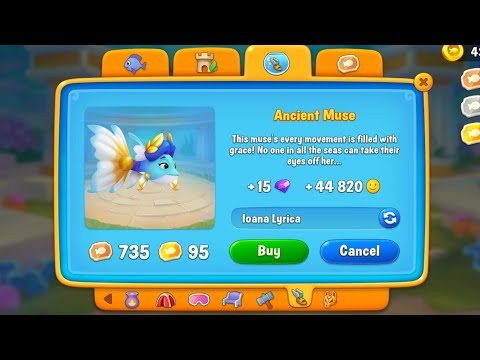 Fishdom: I open Heroic Olympus Aquarium and buy Ancient Muse Fish