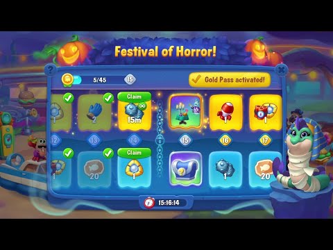 @Fishdom Level 9928 - 9937, Festival of Horror Level 15 🔓