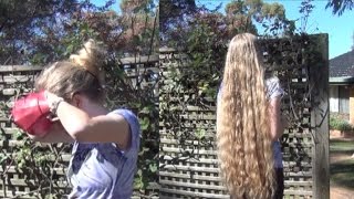 Extremely long hair vs. Swimming cap