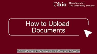 How to Upload Documents in the Ohio Benefits Self Service Portal