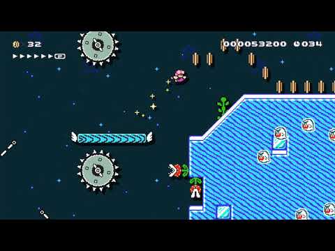 ◆70sec◆　~Snow field speed run~ by かせいくん*Mars 🍄 Super Mario Maker 2 #adc 😶 No Commentary