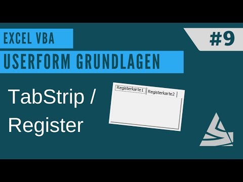 EXCEL VBA - Userform erstellen #9 Register / TabStrip + ListBox mit KATEGORIEN