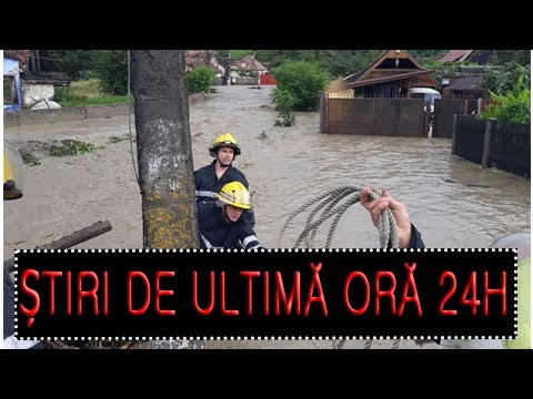 Inundații în Vânători, județul Mures, după ploile torențiale
