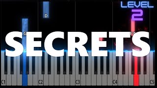 Secrets - OneRepublic - EASY Piano Tutorial