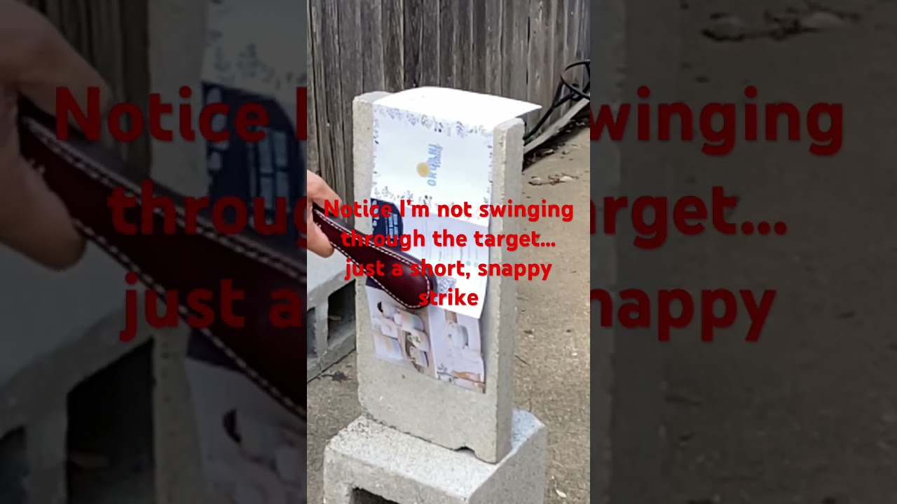 Flat Sap (Impact Weapon) vs Brick #martialarts #weapons