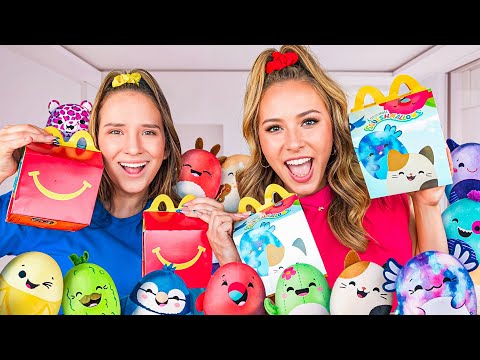 ORDERING MCDONALDS HAPPY MEALS UNTIL WE COLLECT ALL THE SQUISHMALLOW TOYS 😱🍔 #mcdonalds #toys #trend