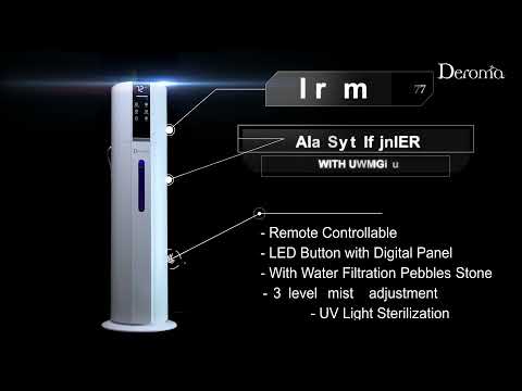 Deroma M977 Air Humidifier 9L Big Capacity Tank Fill Water From Top With UV Sterilization Function