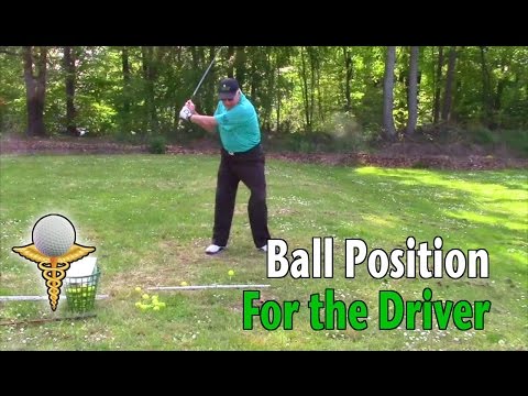 Part of a video titled Flared Feet Ball Position With Your Driver - Golf Tip - YouTube