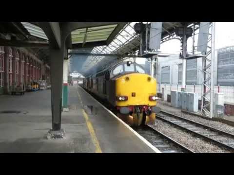 Class 37 MEGA THRASH!! DRS 37606+37611 - 6K74 Departing Preston, 14.11.15