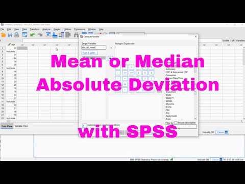 SPSS - Mean or Median Absolute Deviation