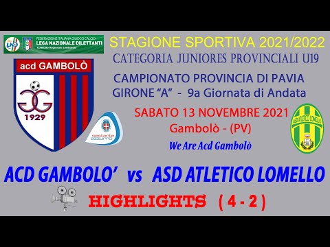 ACD GAMBOLO' - cat. U19 - stag. 2021/22 - 09A LOMELLO