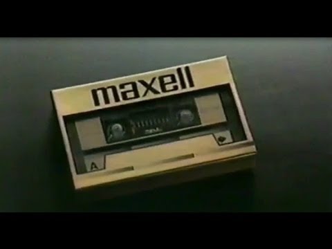 1985 ad for MAXELL audio cassette tapes
