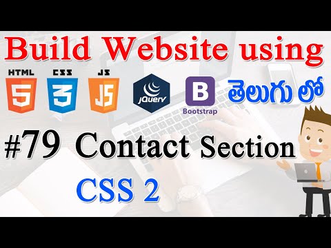 #79 How to Build Website using Html, CSS, JS, jQuery, Bootstrap - Building Contact Section CSS 2