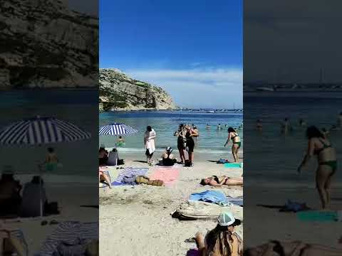 Turquoise water and white sand beaches #calanques #sormiou #shorts #marseille #france