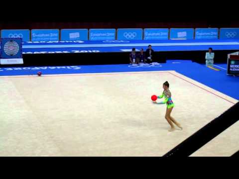 RUS RG Ball Alexandra Merkulova - Singapore YOG 2010 Rhythmic Gymnastics (Prelim Rank 1)